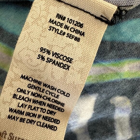 Soft Surroundings Maxi Dress 2X Blue Ruched - Picture 10 of 10